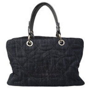 Chanel handbag denim leather Coco Mark